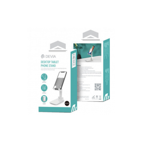 Support Téléphone Portable Réglable et Pliable - DEVIA - Blanc — Devia · Smarty Paris 18e